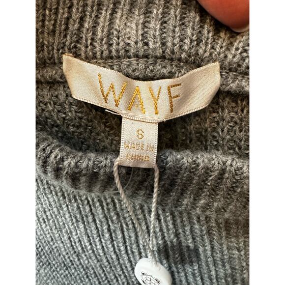 WAYF Everlasting One Shoulder Sweater Dress Size S Gray - Picture 3 of 7